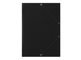 Folder with 3-flaps Donau, A4, cardboard, black