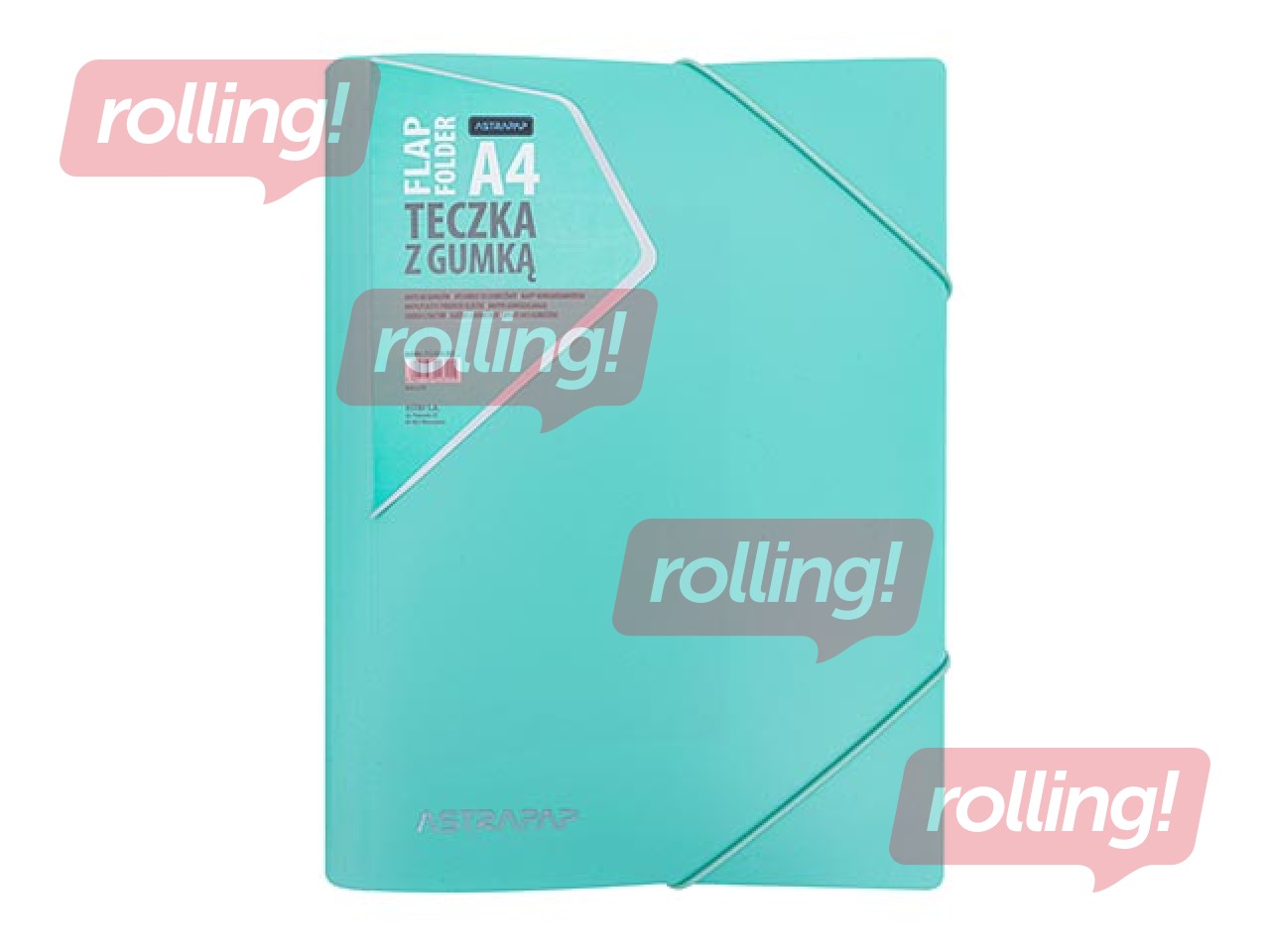 Folder Astra, with 3 tabs and rubber bands, A4, pastel colors