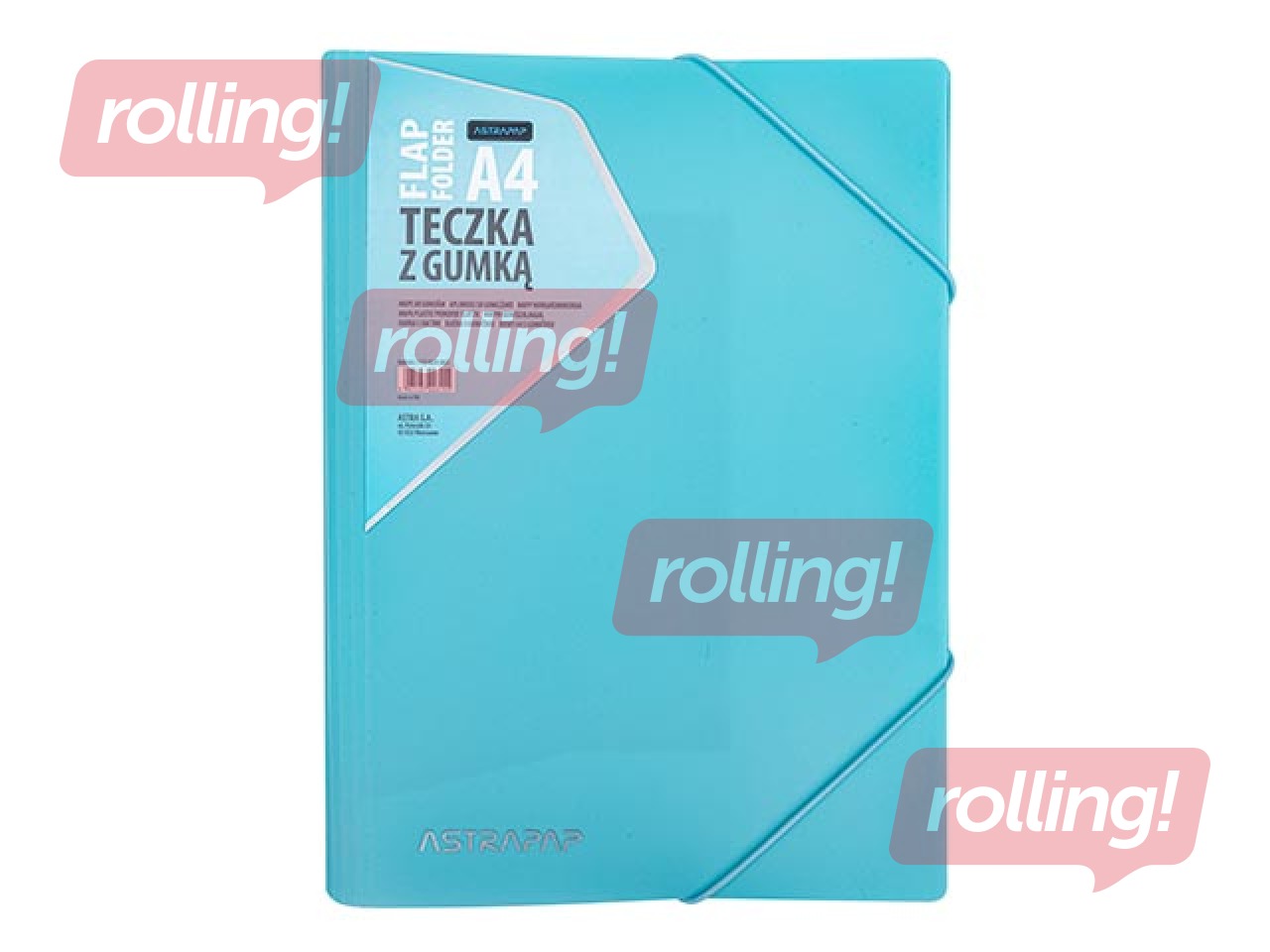 Folder Astra, with 3 tabs and rubber bands, A4, pastel colors