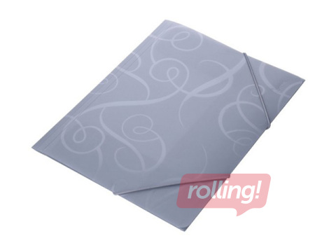 Folder with rubber Forpus BAROCCO, A4, silver