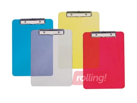 Mape planšete Alco, A4, plastikāta, caurspīdīga sarkana