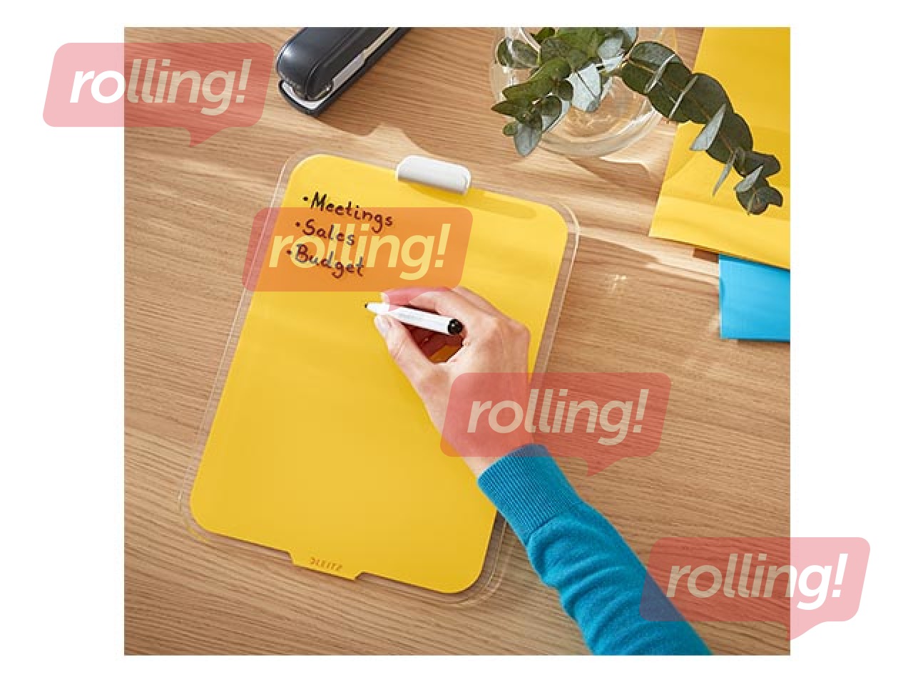 Planšete Leitz Cosy, A4, stikla, dzeltena