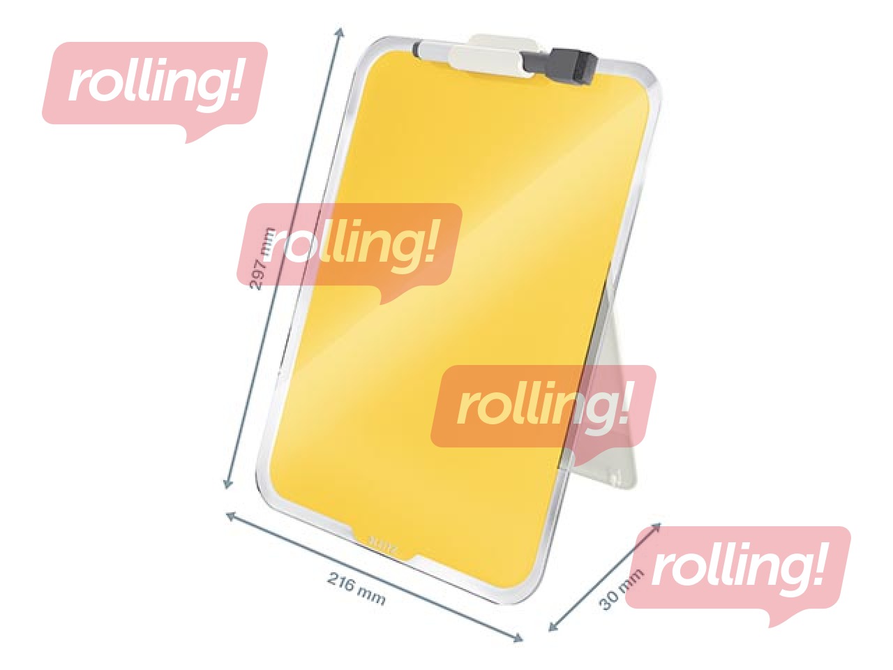 Planšete Leitz Cosy, A4, stikla, dzeltena