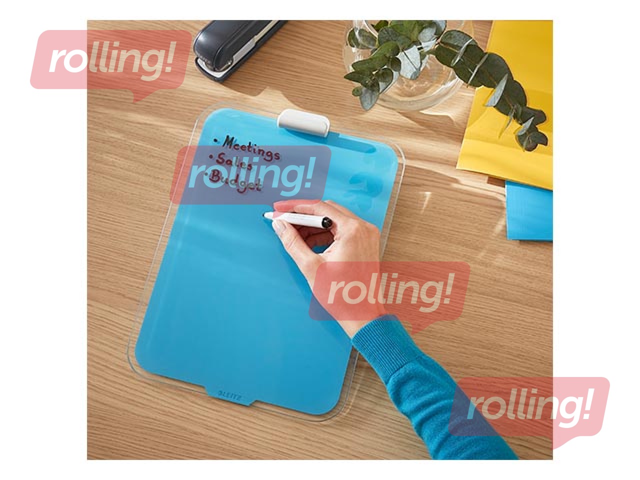 Clipboard Leitz Cosy, A4, glass, blue