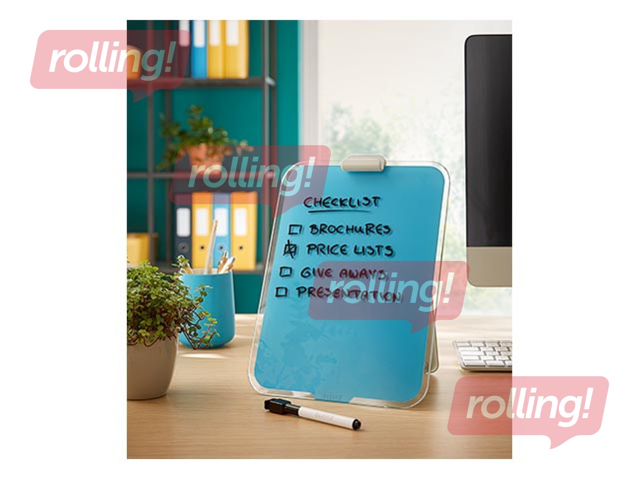 Clipboard Leitz Cosy, A4, glass, blue