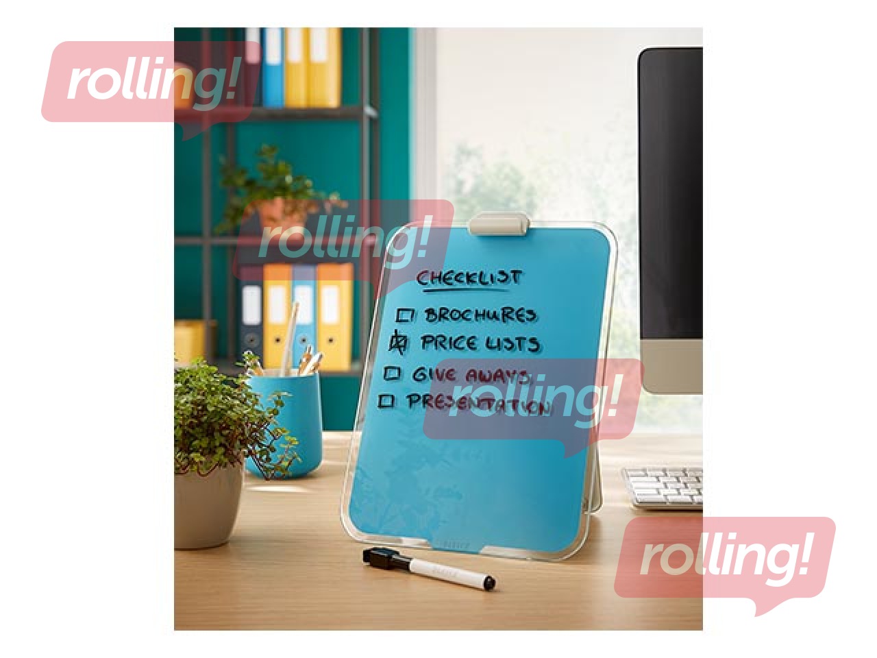 Kirjutusalus Leitz Cosy, A4, klaas, sinine