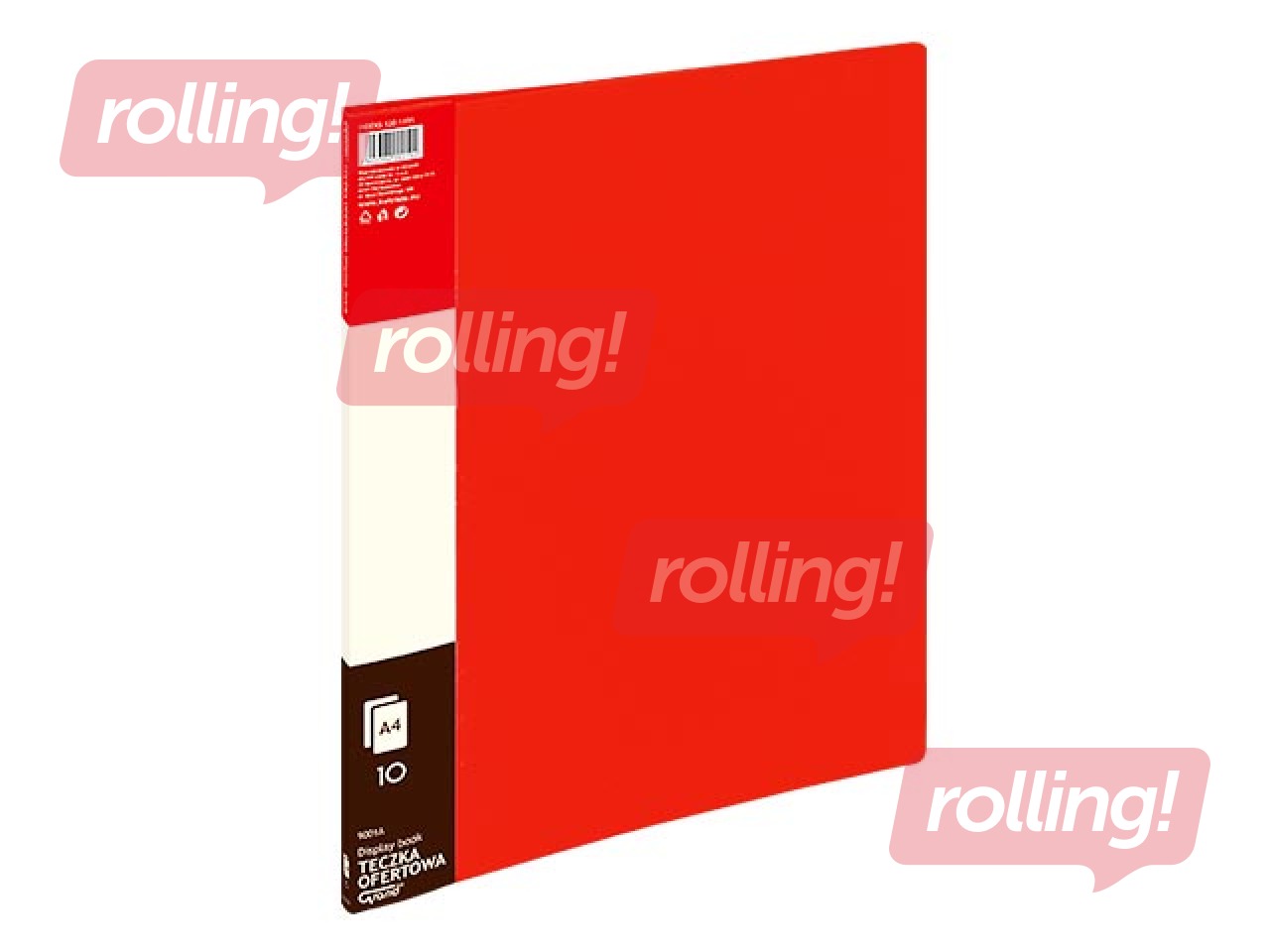 Esitlusmapp 10 taskuga Grand, A4, punane