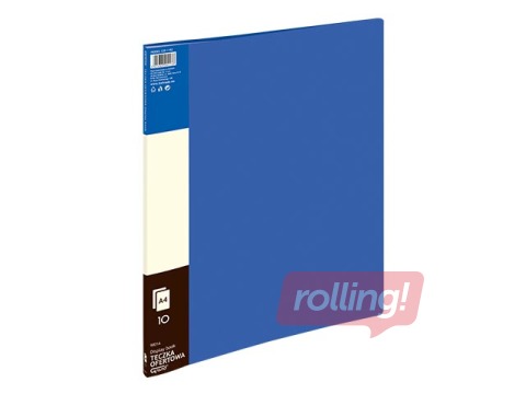 Folder with 10 pockets Grand, A4, blue
