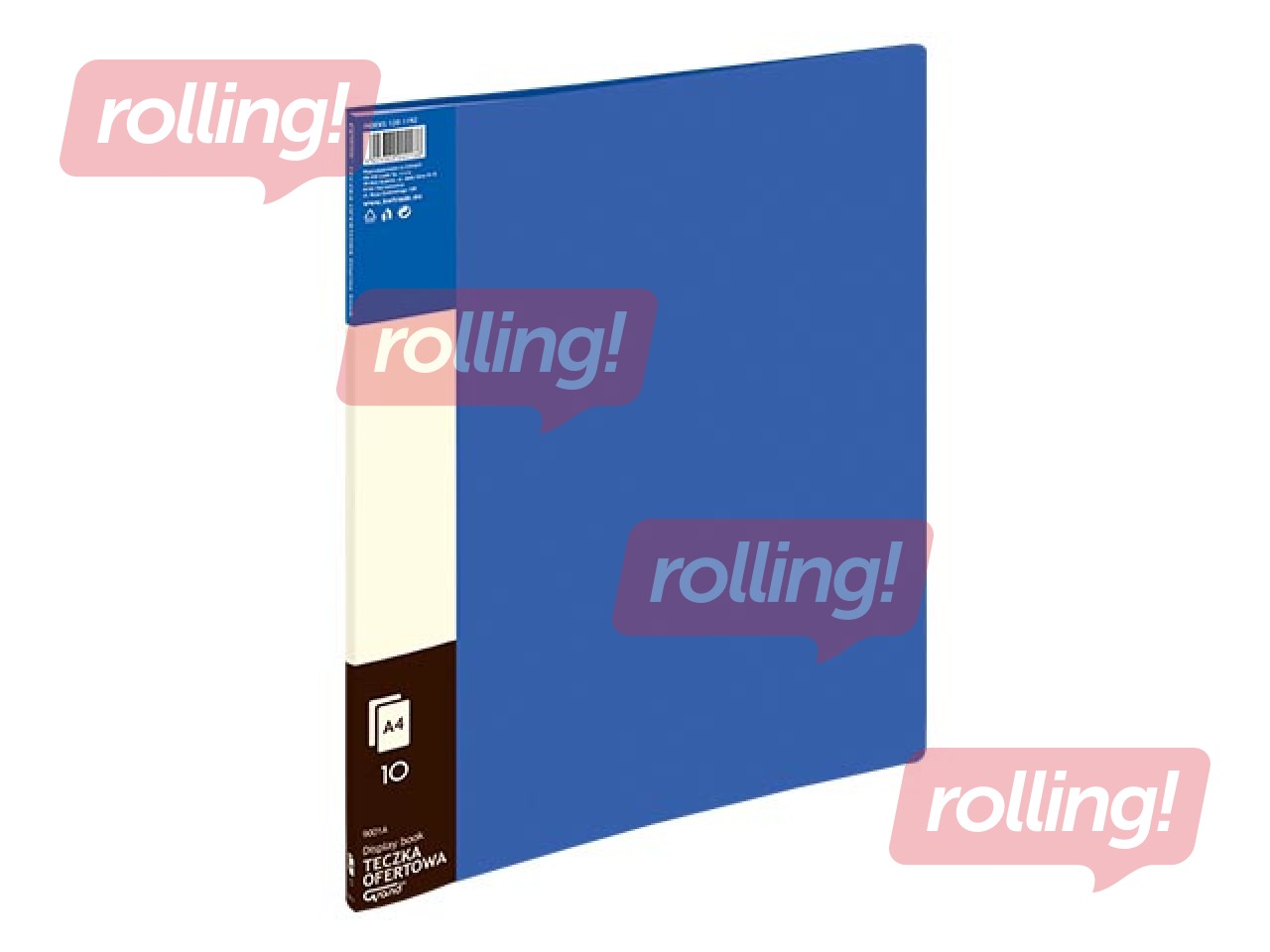 Folder with 10 pockets Grand, A4, blue