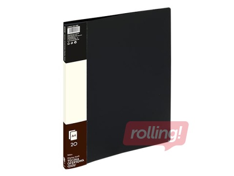 Folder with 20 pockets Grand, A4, black