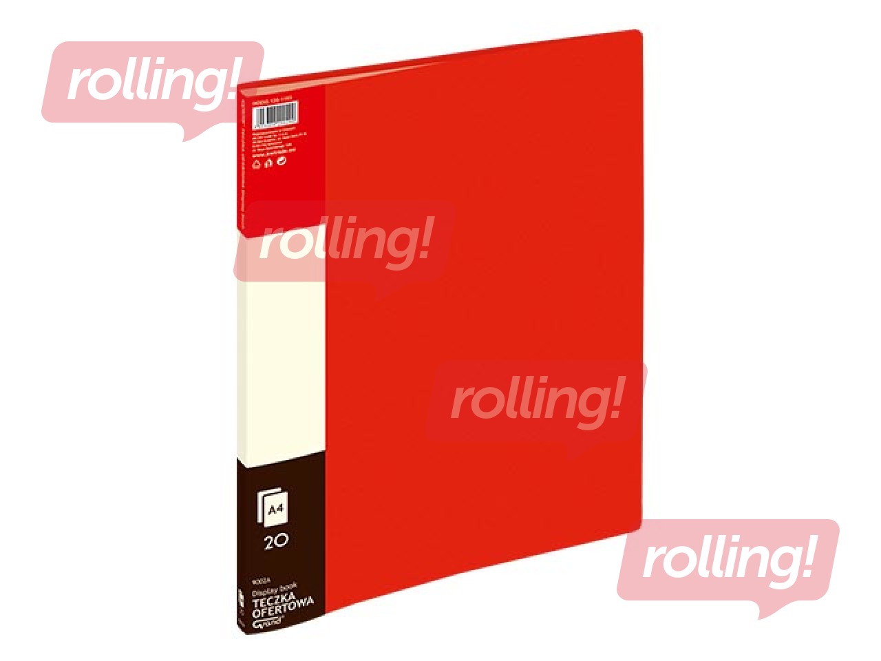 Mapp 20 taskuga Grand, A4, punane