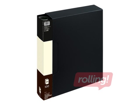 Mapp karbis 100 taskuga Grand, A4, must