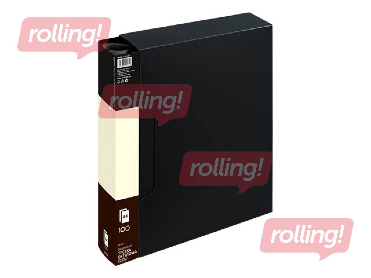 Mapp karbis 100 taskuga Grand, A4, must