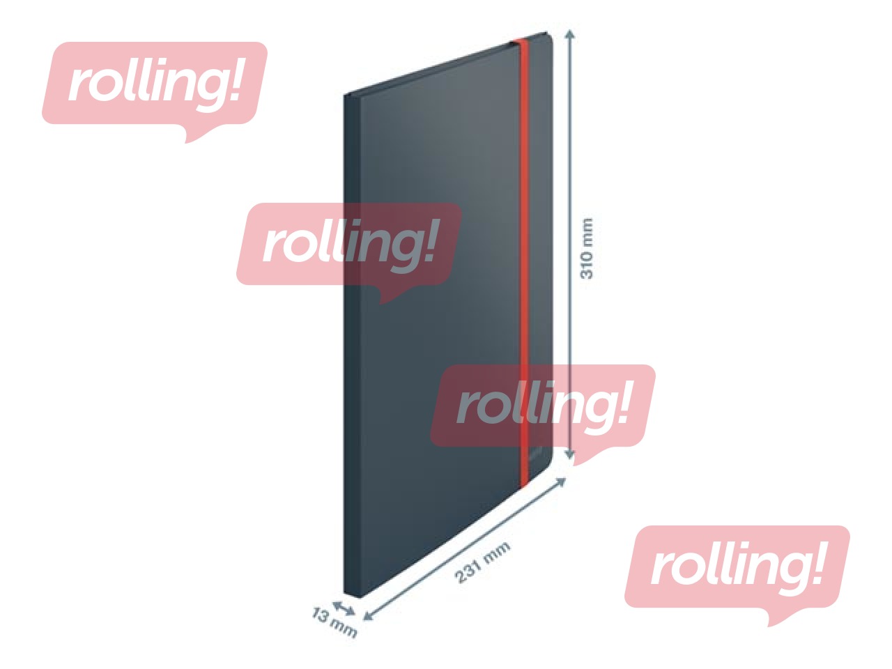 Folder with 20 pockets Leitz Cozy, A4, grey