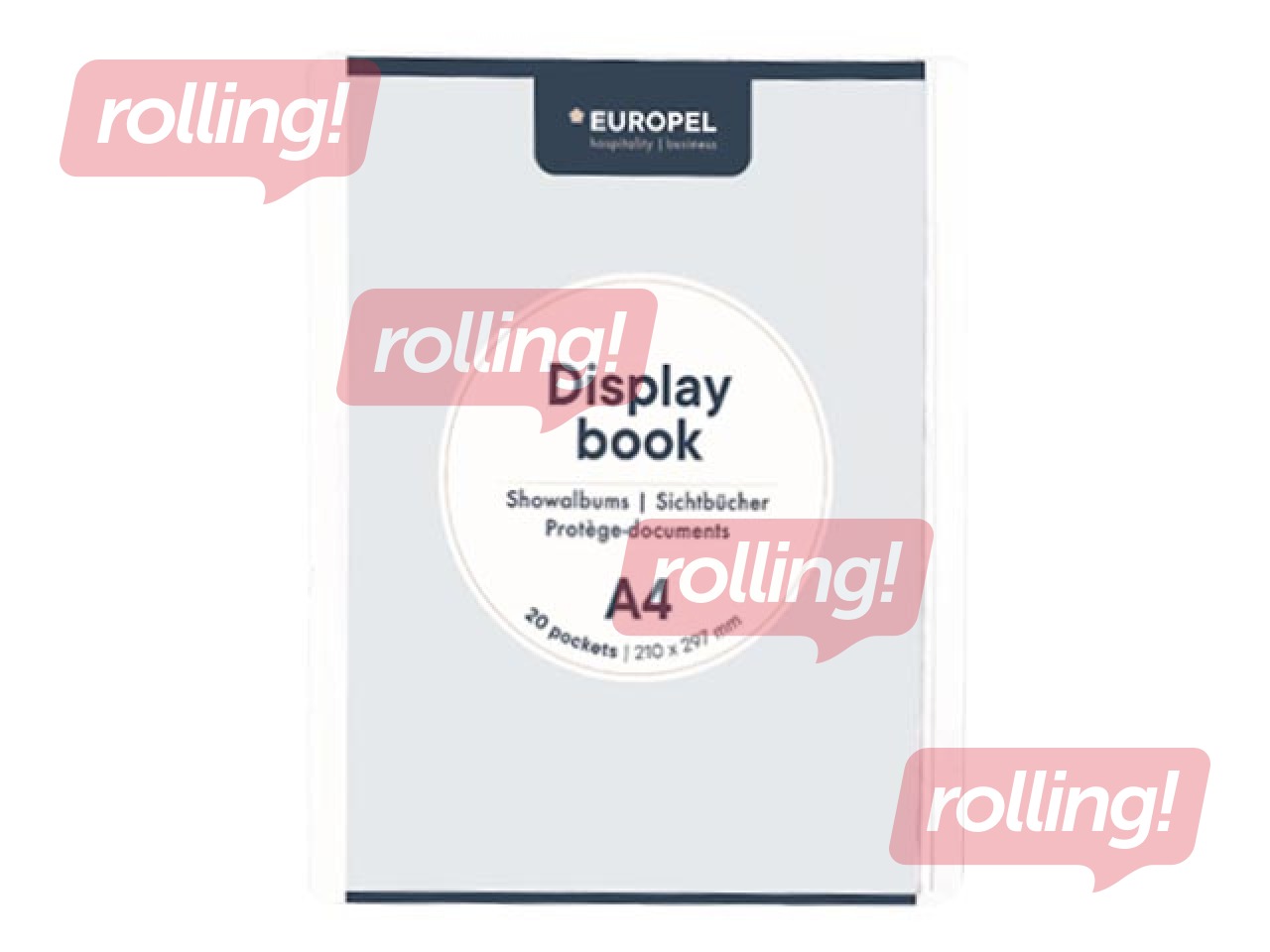 SALE 20 taskuga mapp Europel, A4, valge