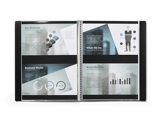 Display book Duralook plus, A4, 20 pockets, black