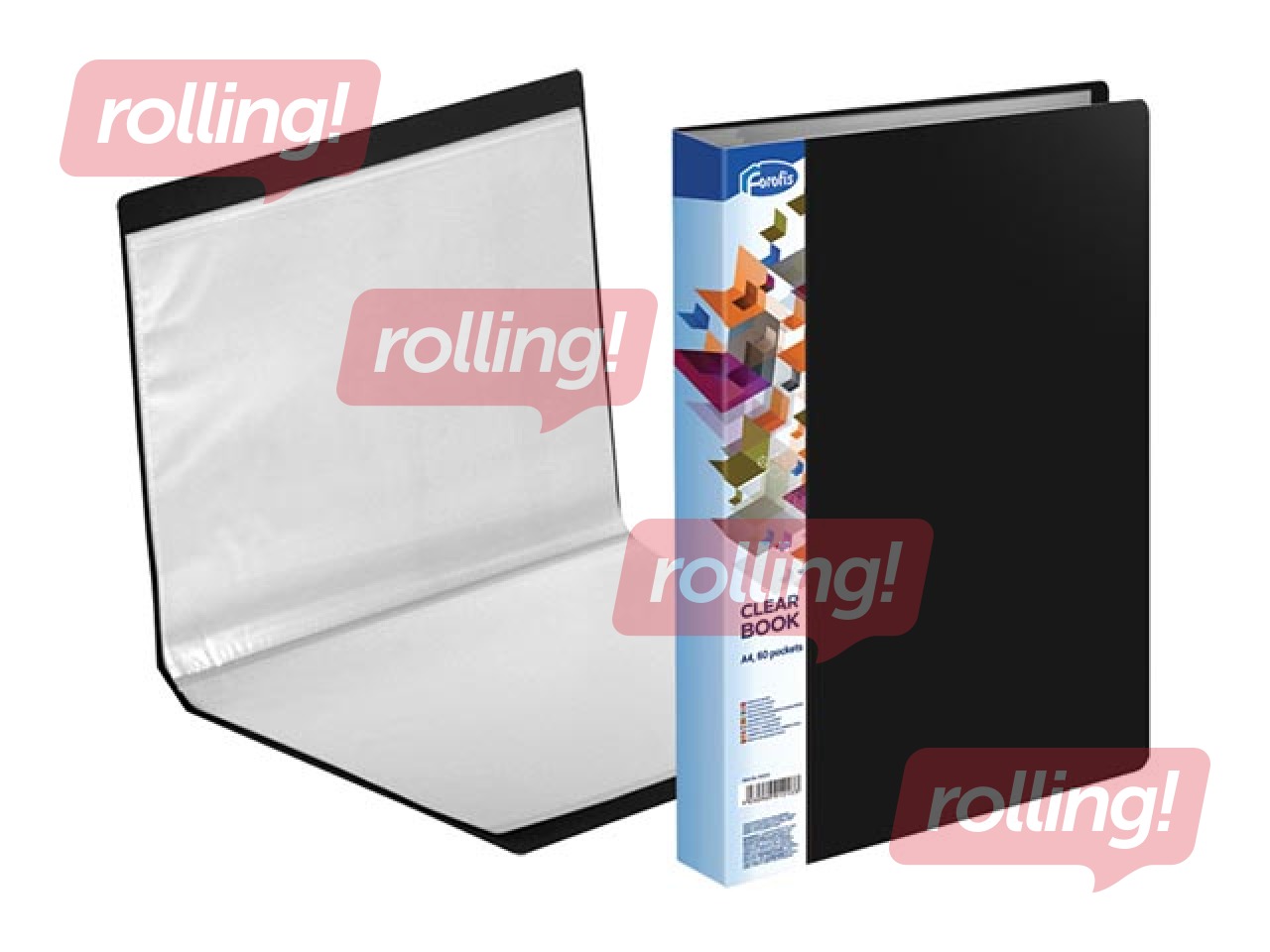 Kaust Forofis 60 taskuga, A4, must