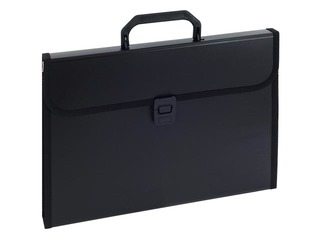 Expanding wallet Eagle, A4, PP, 12 dividers, black