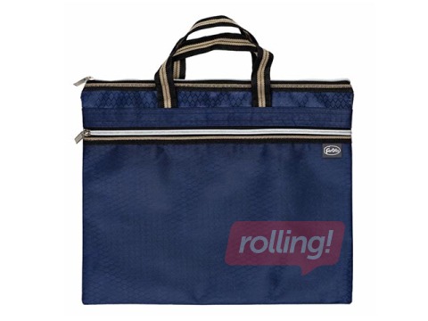 Expanding file Forofis, A4  with zipper, blue