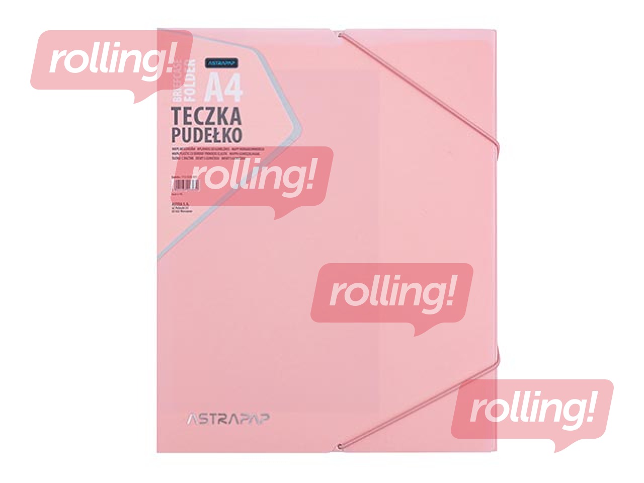 Kaust-portfell Astra, 3 klapiga ja kummidega, A4, pastellvärvides