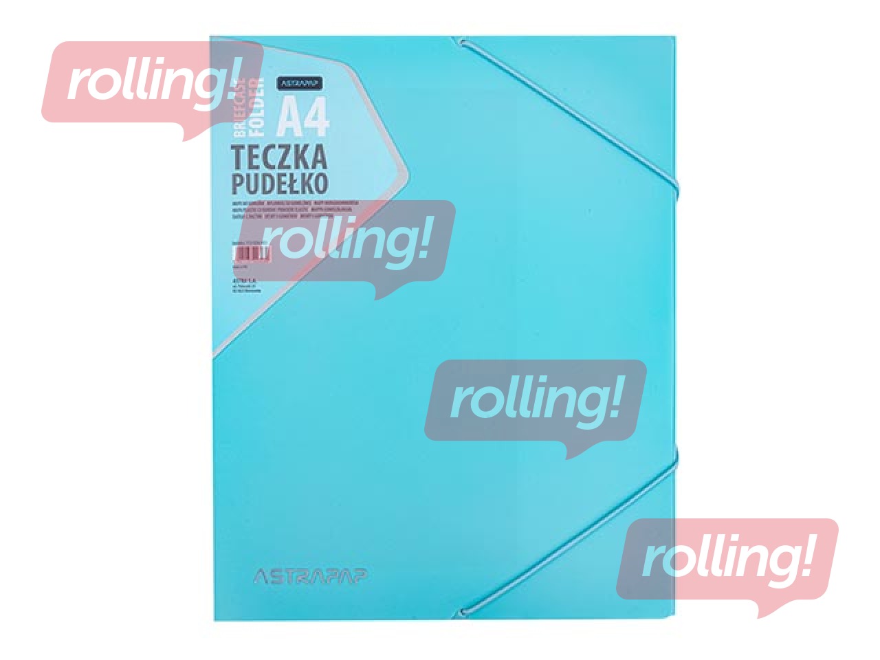 Mape-portfelis Astra, ar 3 atlokiem un gumijām, A4, pasteļkrāsās