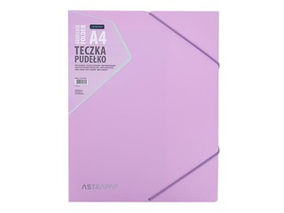 Mape-portfelis Astra, ar 3 atlokiem un gumijām, A4, pasteļkrāsās