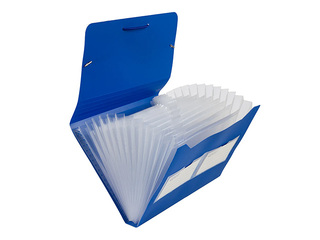 Mape - kartotēka Grand, 12 nodalījumi, zila, A5