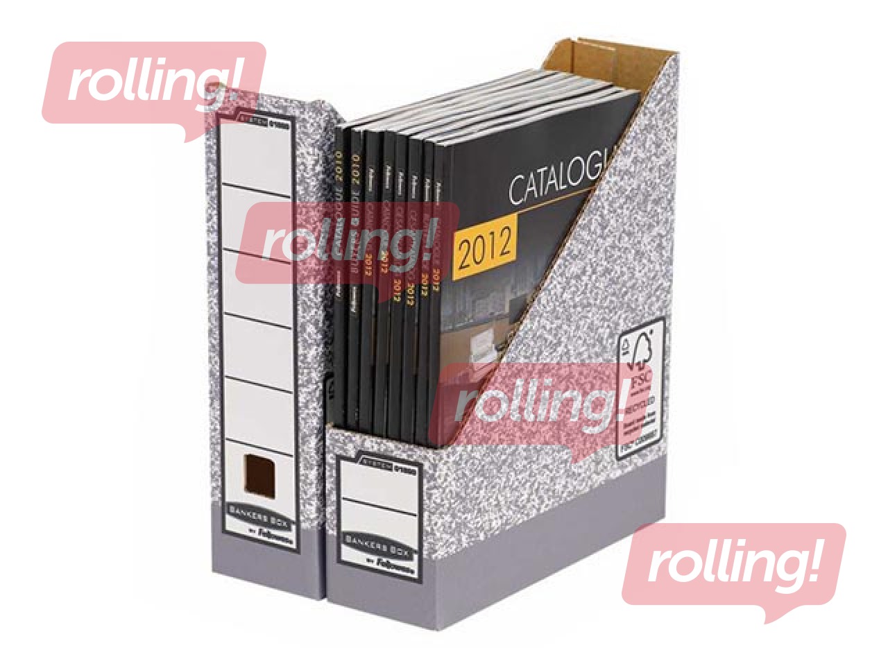 Arhiivkarp Fellowes, A4,  hall-valge,78x311x258mm