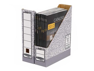 Архивная коробка Fellowes, A4, серо-белая, 78x311x258мм