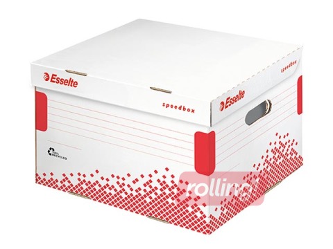 Arhīva kaste ar vāku Esselte Speedbox, kartona, balta