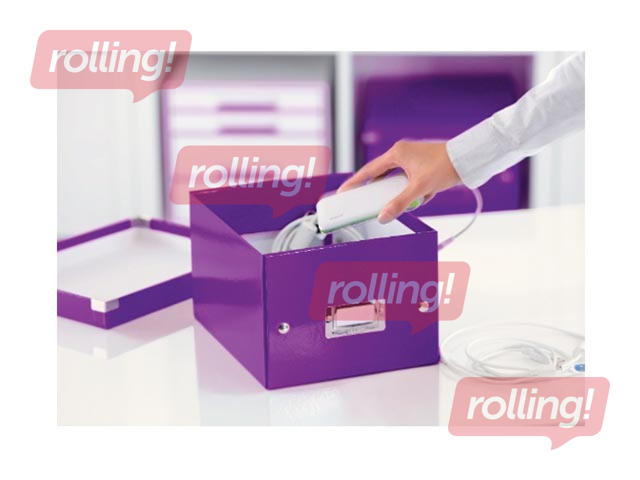 Storage and transportation box Leitz, A5, purple