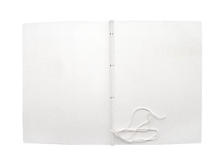 File folder with cords A4 cardboard, white 