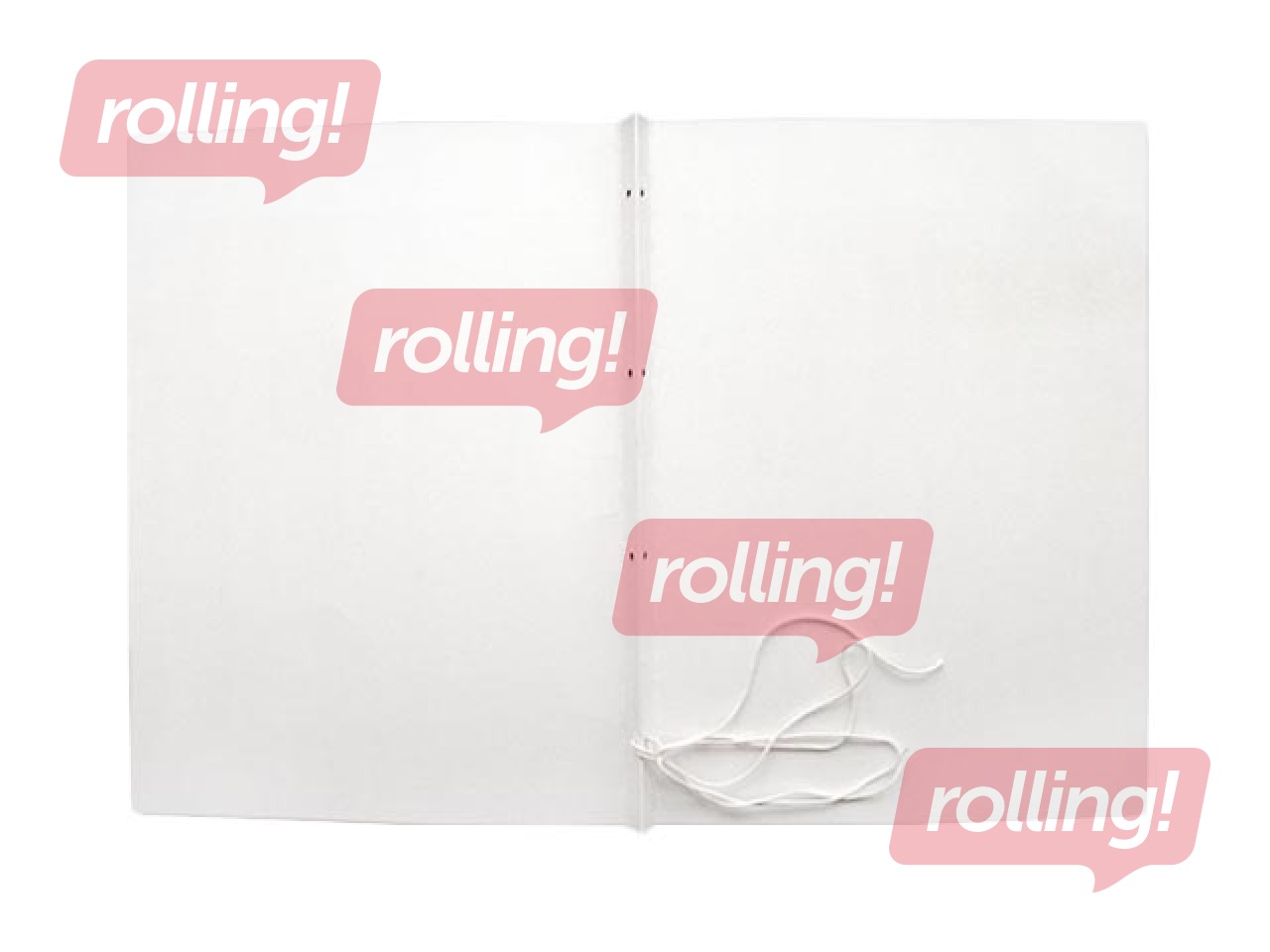 File folder with cords A4 cardboard, white 