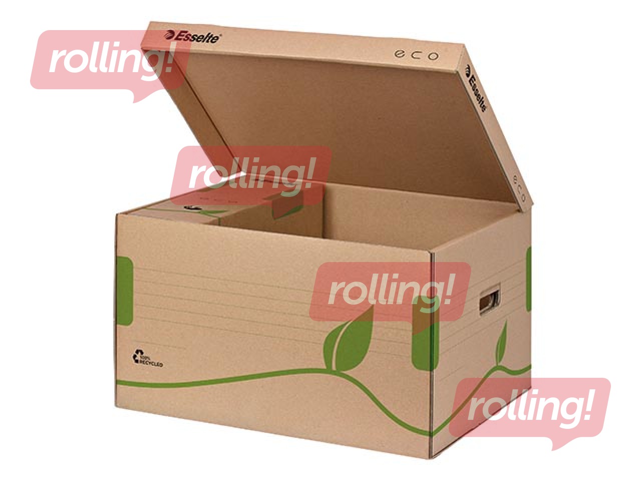 Архивный контейнер с крышкой Esselte, картонный, коричневый