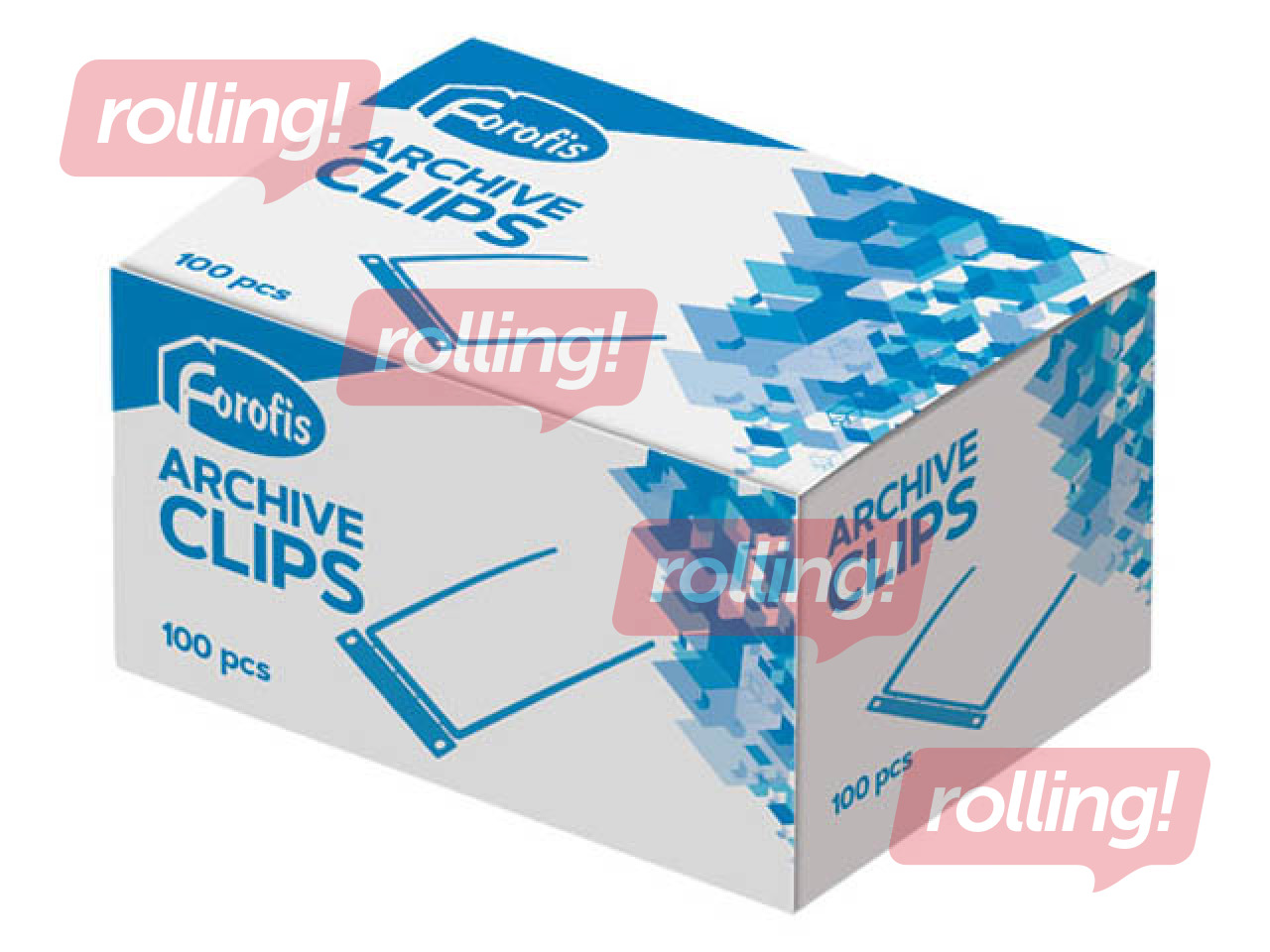 Archive clips with metal Forofis, 100 pcs.