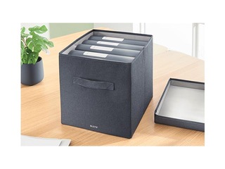 Uzglabāšanas kastes Leitz Fabric L, pelēkas, 2 gab.