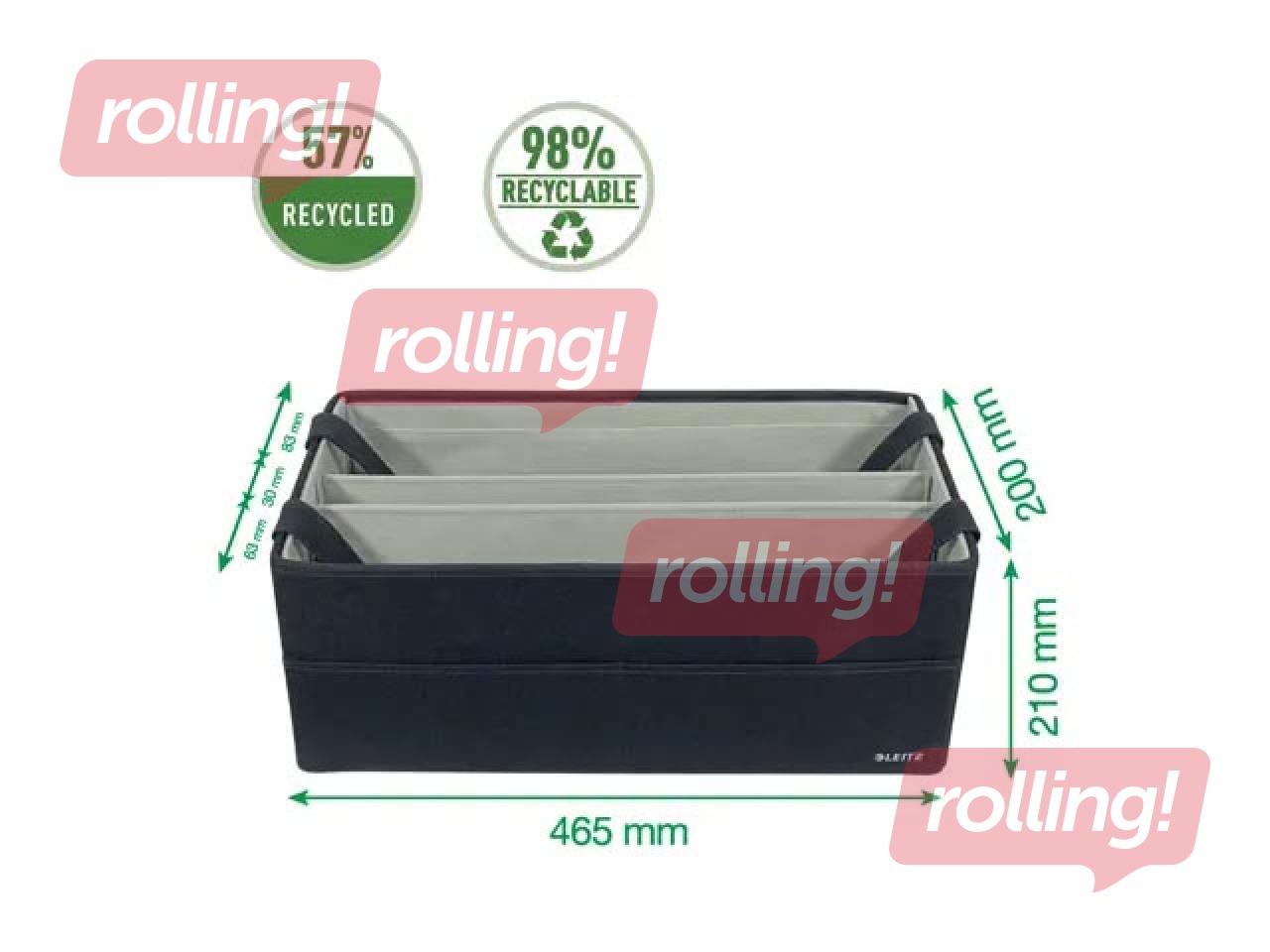 Laotamise ja transportimise kott Leitz Fabric Hot, hall