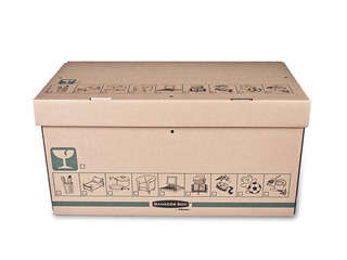 Arhiivikast kaanega Fellowes Extra Strong L, pruun