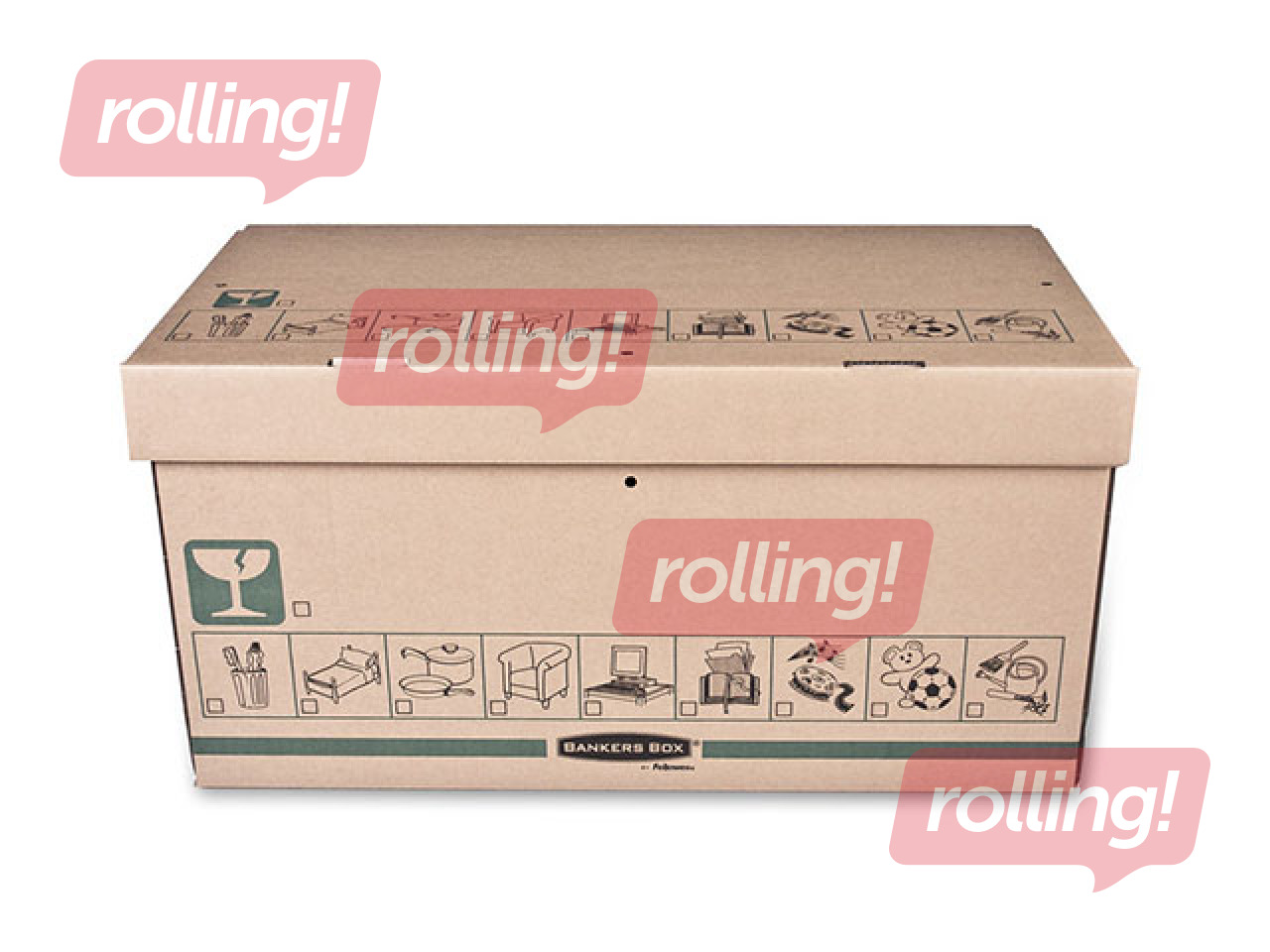 Arhiivikast kaanega Fellowes Extra Strong L, pruun