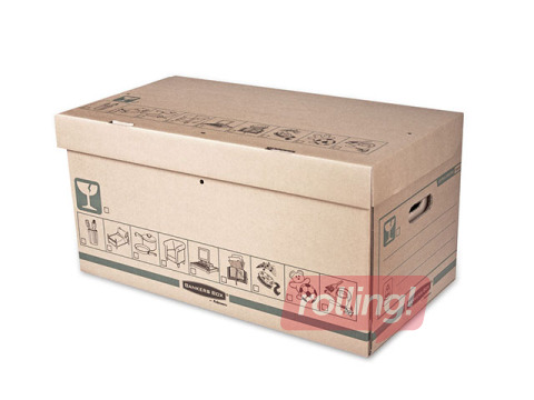 Arhīva kaste ar vāku Fellowes Extra Strong L, 325x300x605mm, brūna