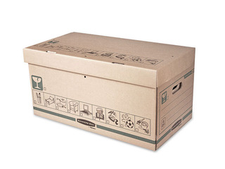 Arhīva kaste ar vāku Fellowes Extra Strong L, 325x300x605mm, brūna