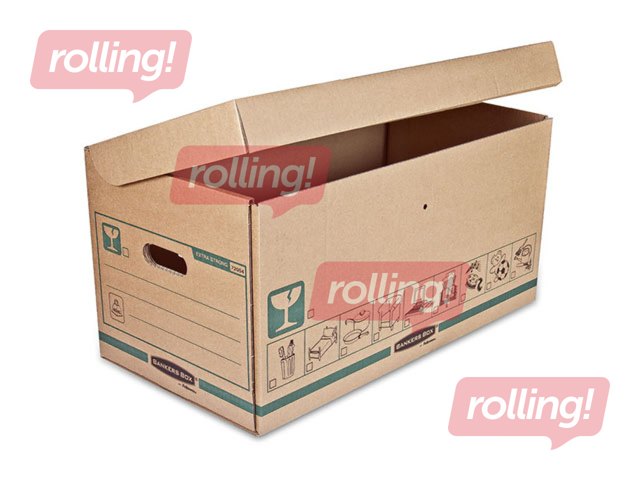 Arhīva kaste ar vāku Fellowes Extra Strong L, 325x300x605mm, brūna