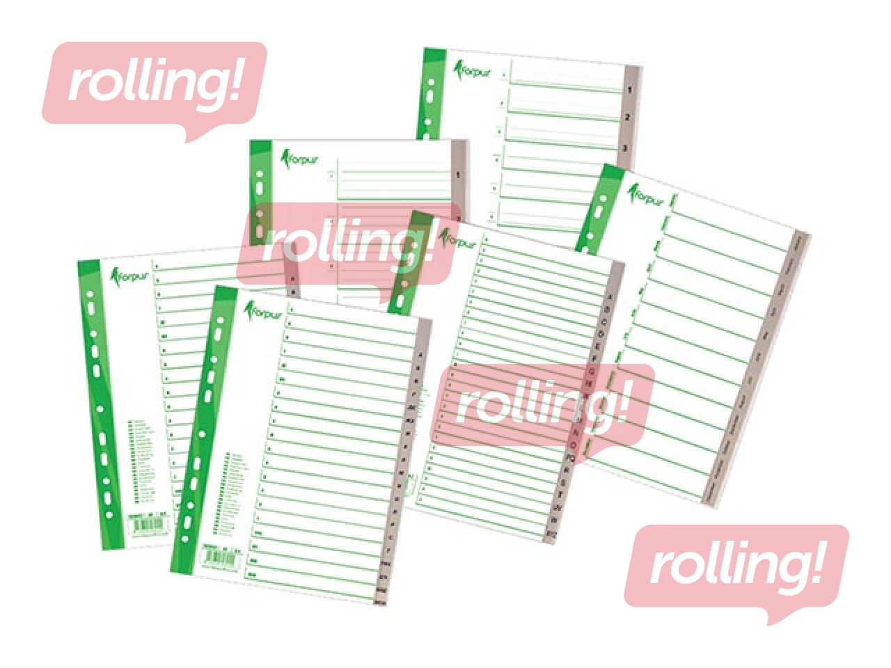 Vahelehed Forpus 1-31, A4+, PP, hall