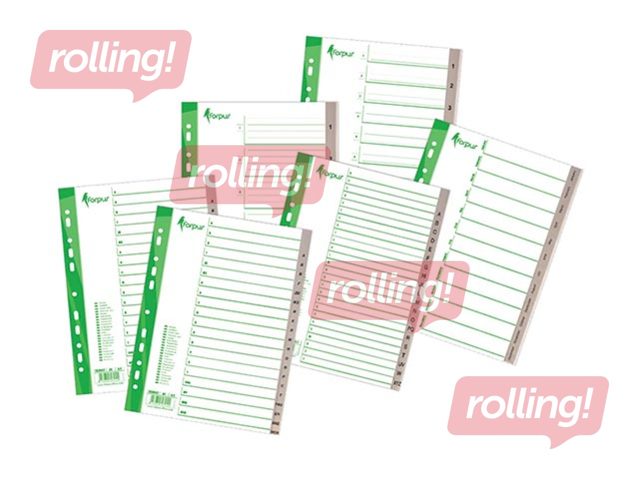 Index Forpus 12-1, A4, PP, grey