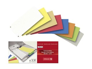 Page dividers Brunnen, cardboard, 10.5x24cm, yellow, 100 pcs.