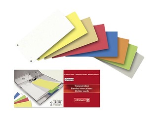 Page dividers Brunnen, cardboard, 10.5x24cm, orange, 100 pcs.