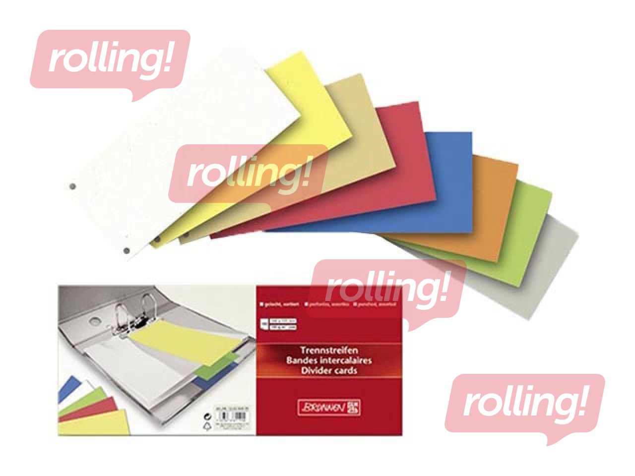 Vahelehed Brunnen, kartong, 10.5x24cm, roheline, 100 tk.