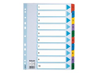 Index Esselte 1-10, A4, cardboard