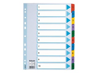 Разделитель документов Esselte 1-10, A4, картонный