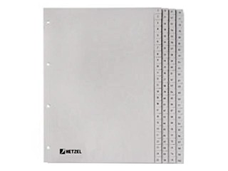 Index Bantex 1-100, A4, PP, grey